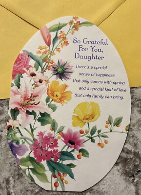 Happy Easter Daughter So Grateful For You 5.5 x8  Hallmark Greeting Card