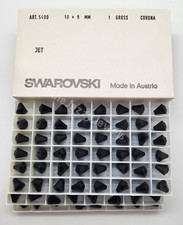 Factory Pack Swarovski Crystal Jet Black 10x9mm Faceted Cone 5400 Beads; 144pc