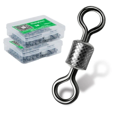 Fishing Connector Ball Bearing Snap Fishing Rolling Stainless Steel Beads