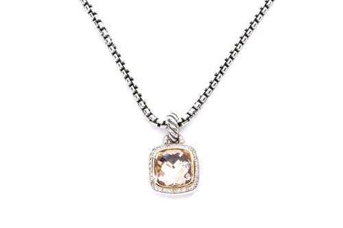 David Yurman 11mm Morganite Diamond 