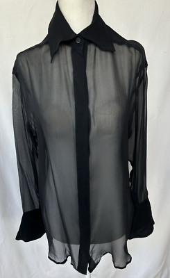 Vintage Tom Ford for GUCCI 90s Y2K Silk Sheer Long Sleeve