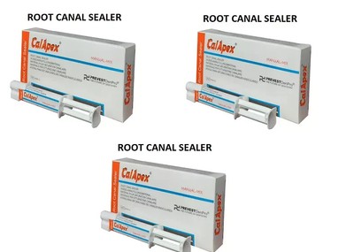 3 x Dental CalApex Non-eugenol Calcium Hydroxide Base Manual Mix 20g RCT Sealent