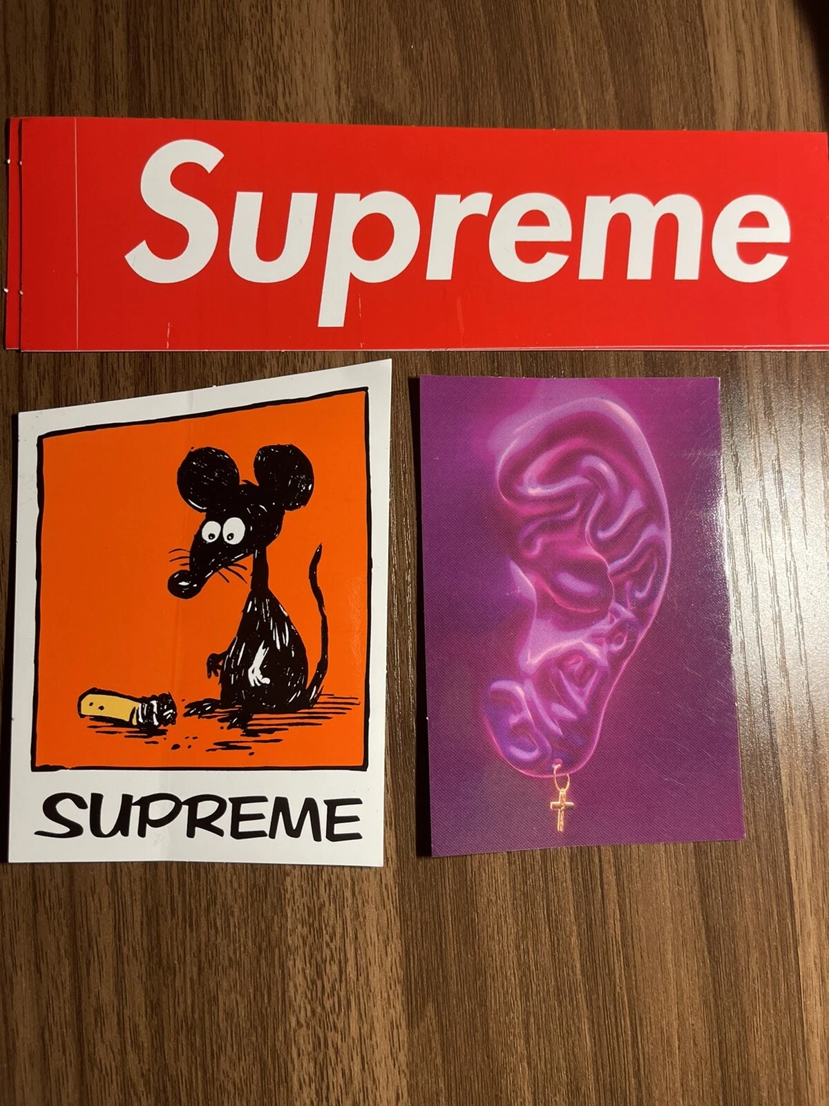 Supreme Ear and Rat Stickers