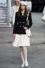 CHANEL 19C Black La Pausa Double Breasted Tweed Blazer Jacket F 34/US 2