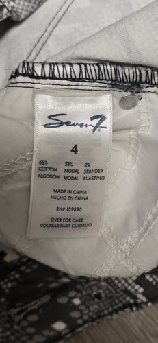 Seven7 Damen bauchfrei hoch geschnitten skinny Schlangenmuster Jeggings Größe 4 - Bild 5 von 14
