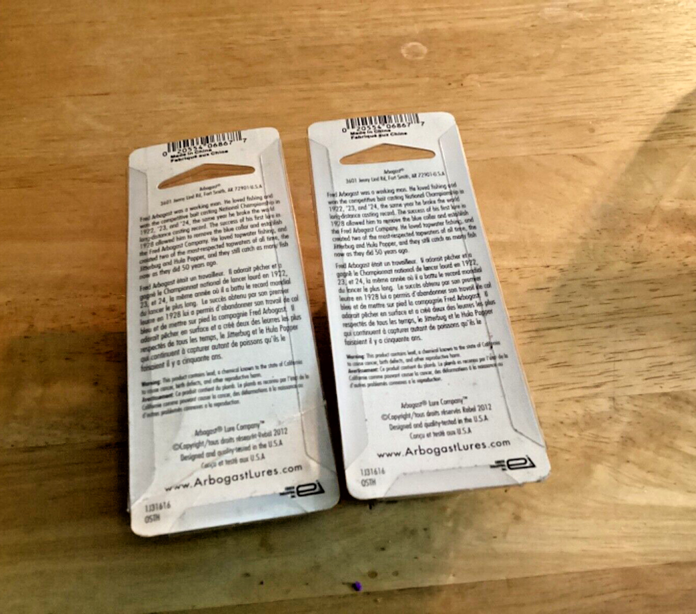 New TWO (2) Arbogast Hula Poppers with Skirts in Original sealed Packages - Image 3