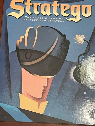 "Vintage" STRATEGO Game Wooden Bookshelf Box Milton Bradley All Pieces 2005