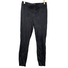 Spanx Leggings Women's Large Black Fleece High Rise Preppy Athleisure Minimalist