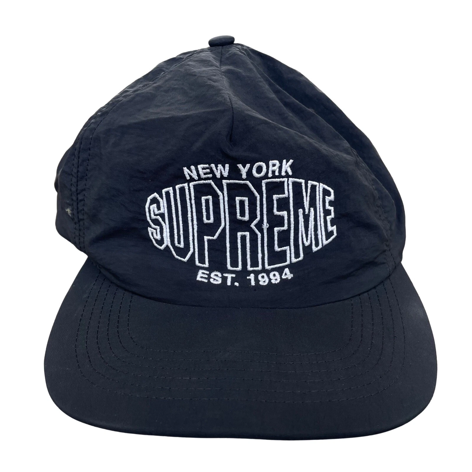 Chapeau noir Supreme Pinwheel nylon 5 panneaux SS18