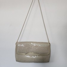 Lyrella Vintage Purse White Flap Close Snake Chain