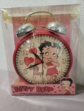 Vintage Betty Boop Jumbo Double Bell Alarm Clock 2005 New in Package