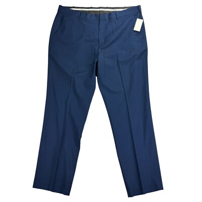 Perry Ellis Mens Modern Fit Heather Solid Dress Pants Estate Blue 40x32 |  eBay