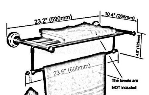 Oil Rubbed Bronze Bathroom Accessories Towel Rack,towel Shelf With Bar Zba751 - Picture 2 of 8