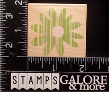 HERO ARTS RUBBER STAMPS E4056 STRIPED BLOSSOM DAISY GARDEN FLOWERS 3300