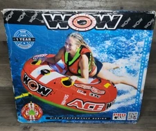 Wow Sports World of Watersports Ace Racing Boat Tube 1 Person Inflatable Towable