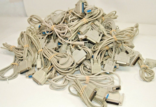 Lot of 58 6' DB9 9Pin Female to DB25 25Pin Male AT Modem Cables Serial RS232