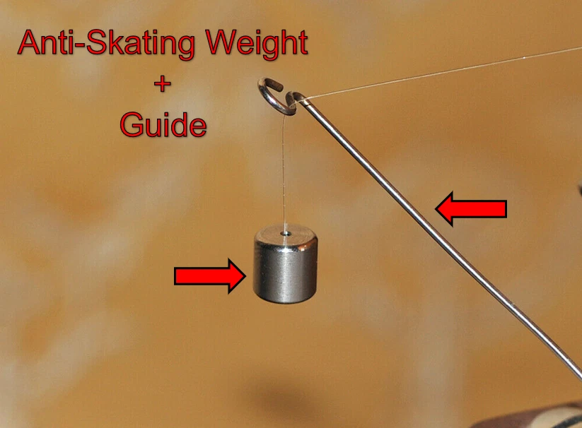 Peso antipatinaje + guía ~2,5 gr para SME 3009 3012 S2 S3 MK Thorens Pro-Ject
