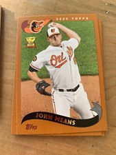 3x JOHN MEANS 2020 Topps Baseball BASE LOT (2002 style) #221