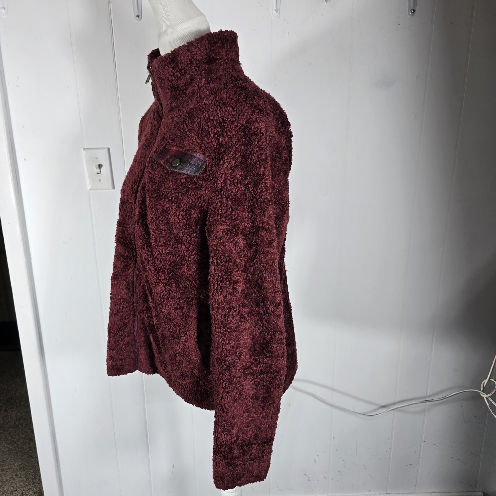 Pendleton Wms M Burgundy Bumpy Texture Acrylic Wa… - image 14