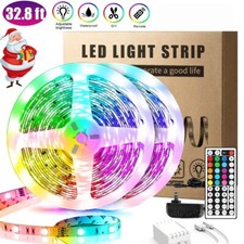Led Strip Lights 32.8Ft RGB Led Room Lights 3528 Led Tape Lights Color Changing
