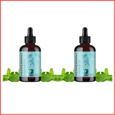 2 Pack PEPPERMINT ESSENTIAL OIL Aromatherapy Hair Skin Nails 4oz MAPLE HOLISTICS