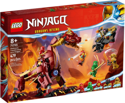 零 LEGO NINJAGO Heatwave Transforming Lava Dragon 71793 Toy Set with