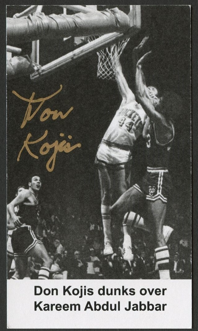 Tarjeta de visita firmada por Don Kojis con autógrafo cofundador Whispering Winds BC696