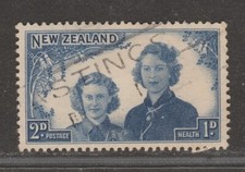 1944 NZ 2d+1d Royal Princesses Health SG 665/66 Used