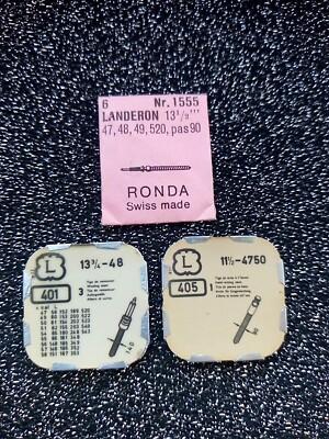 LANDERON lot 10 winding stem EBAUCHES / RONDA, cal 47, 48, 49, 520, pas 90; 10u.