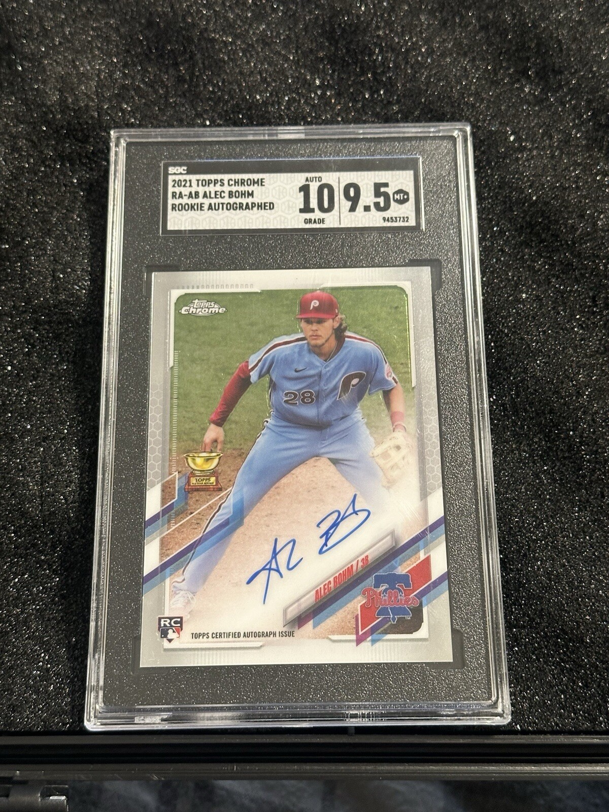 2021 Topps Chrome - Rookie Autographs #RA-AB Alec Bohm (AU, RC)