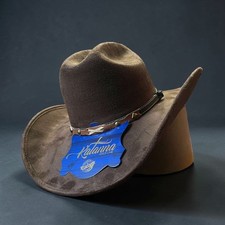 Brown Suede Cowboy Hat. Men's Western Wide Brim Hat. Sombrero vaquero Gamuza.