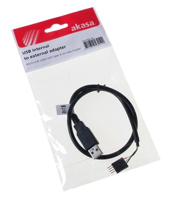 5x Akasa Externes zu Internes USB Kabel - 40 cm