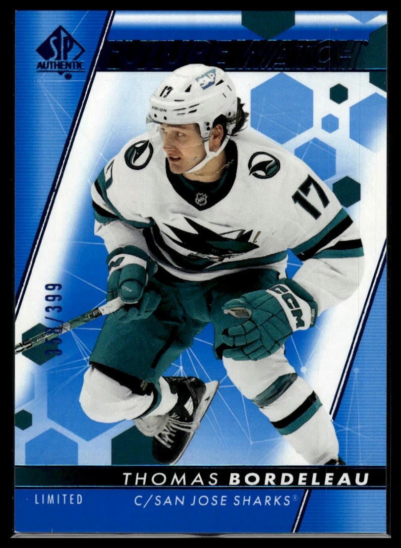 2022-23 SP Authentic #121 Thomas Bordeleau Limited Blue #/399 SN