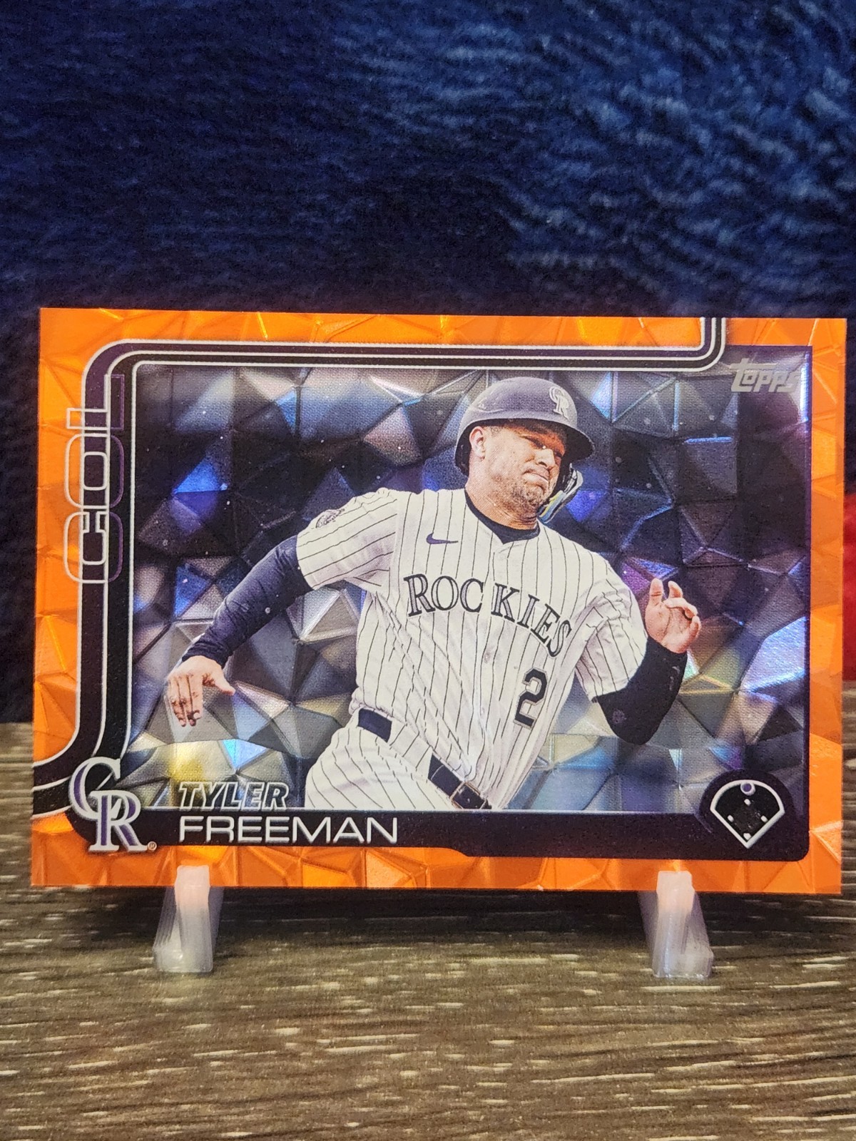TYLER FREEMAN 2025 Topps Update #US303 Orange Diamante /25 Colorado Rockies