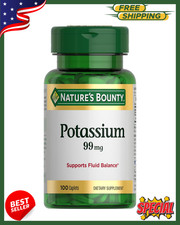 Nature's Bounty Potassium 99mg Supplement Fluid Balance Support Caplets 100 Each