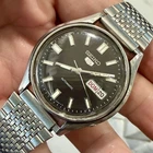 Vintage Seiko 5 Classic Automatic 6309-8230 Black Dial Men's 36mm Watch RUNS!