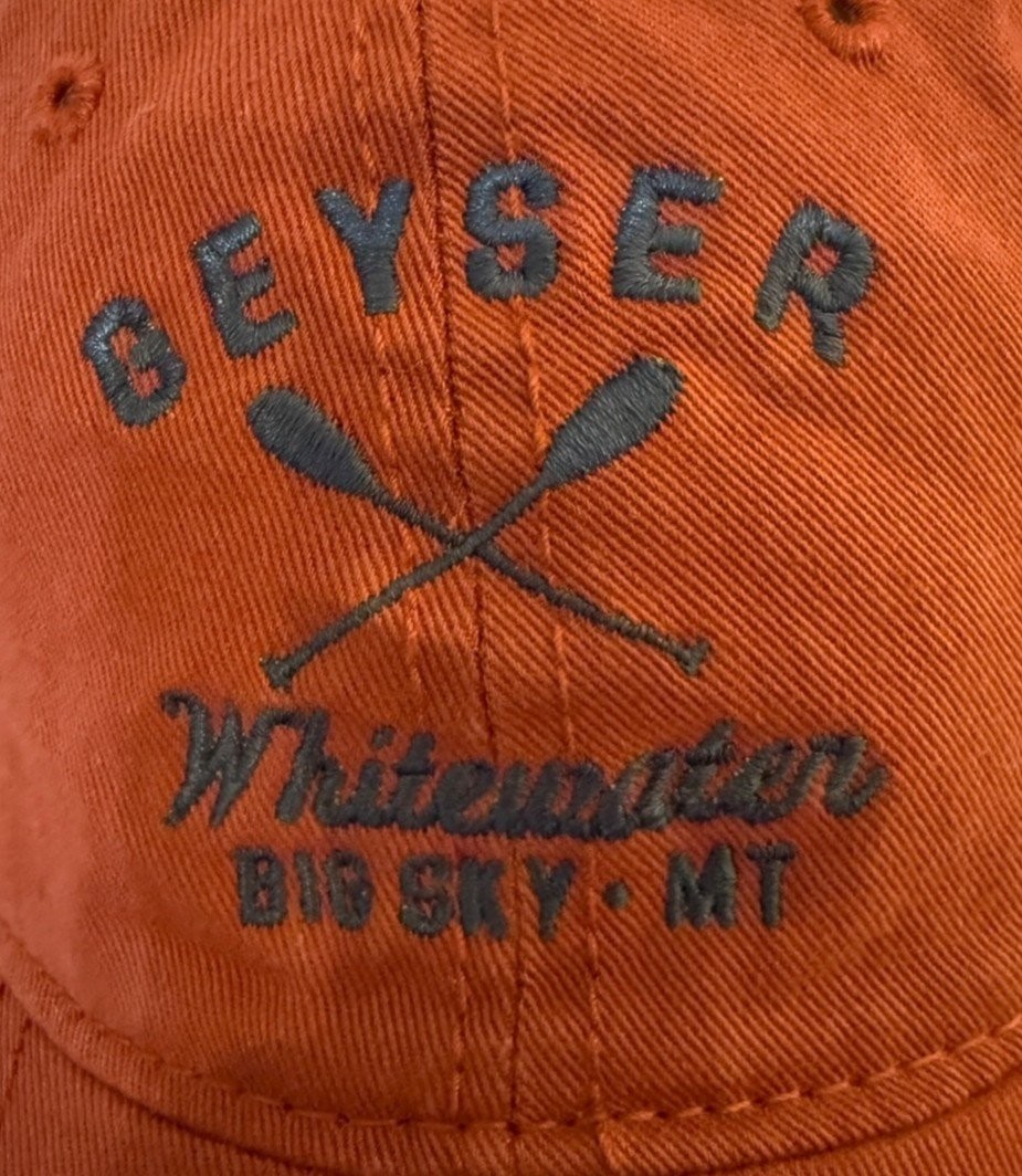 Beyser Whitewater Hat Big Sky Montana Rust Red Color Paddles Rafting Cotton