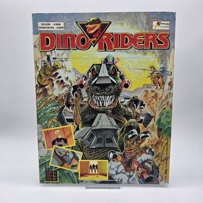 Dino Riders Album mit 240 Stickern Vollständig Beklebt Tyco 1992 Guter Zustand 