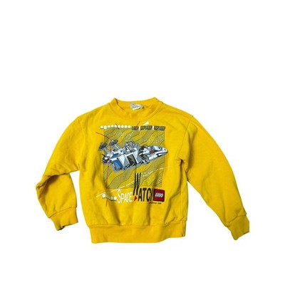 Vintage 1990 LEGO Space Watch Kids Yellow Crewneck Sweatshirt Graphic Pullover 5