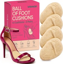 4 Original Metatarsal Pads for Women Heel Inserts for Women Ball of Foot