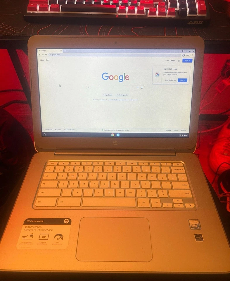 HP Chromebook 14 14-AK010NR Intel Celeron N2840 2GB RAM 16GB SSD Foto 3 de 3