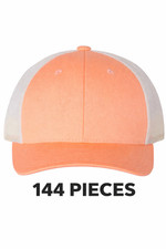 Richardson 115 Trucker Cap - Sunkissed Peach/ Birch Full Case 144 hats 