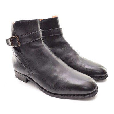 Men J.M. Weston Jodhpur $1300 Buckle Boots 9 E / US 9.5 Black Calf Shoes France
