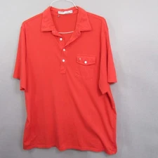 Criquet Mens Polo Shirt 2XL Red Short Sleeve Pocket Organic Cotton