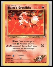 Gym Heroes #062/132 Blaine's Growlithe (62) on eBay