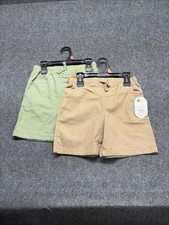 NWT Wonder Nation Stretch Twill Shorts Boy Sz 8 Brown/Green MSRP 12.96 Lot Of 2