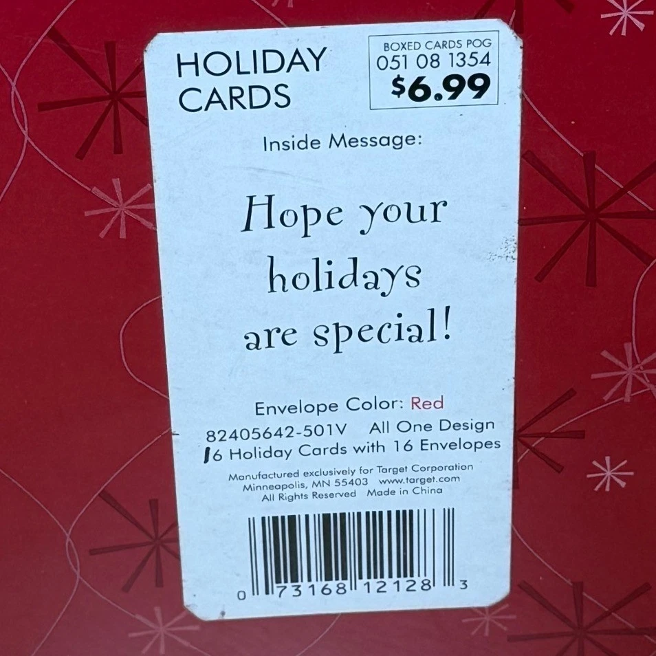 16 Holiday Images Christmas Photo Cards&Envelopes Red Merry Christmas Baby Tree - Image 3 of 3