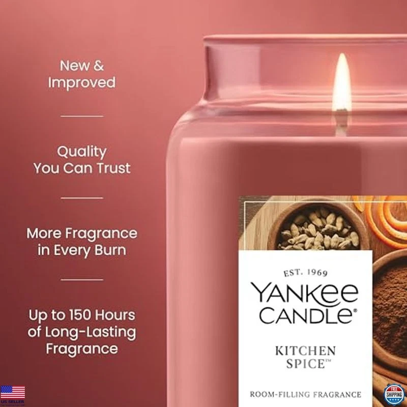 Vela perfumada con especias de cocina de otoño tarro grande de 22 oz, hasta 150 horas de tiempo de combustión Foto 3 de 4