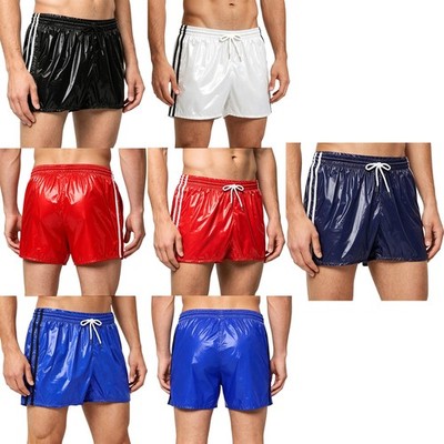 DE iEFiEL Herren Badehose Wetlook Short Mit Innenslip Elastischer Bund Sporthose