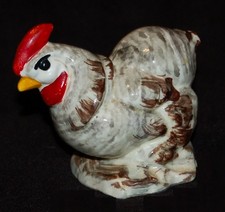 ANTIQUE Ceramic Speckled Rooster Made in USA c. 1920's RARE FIND!